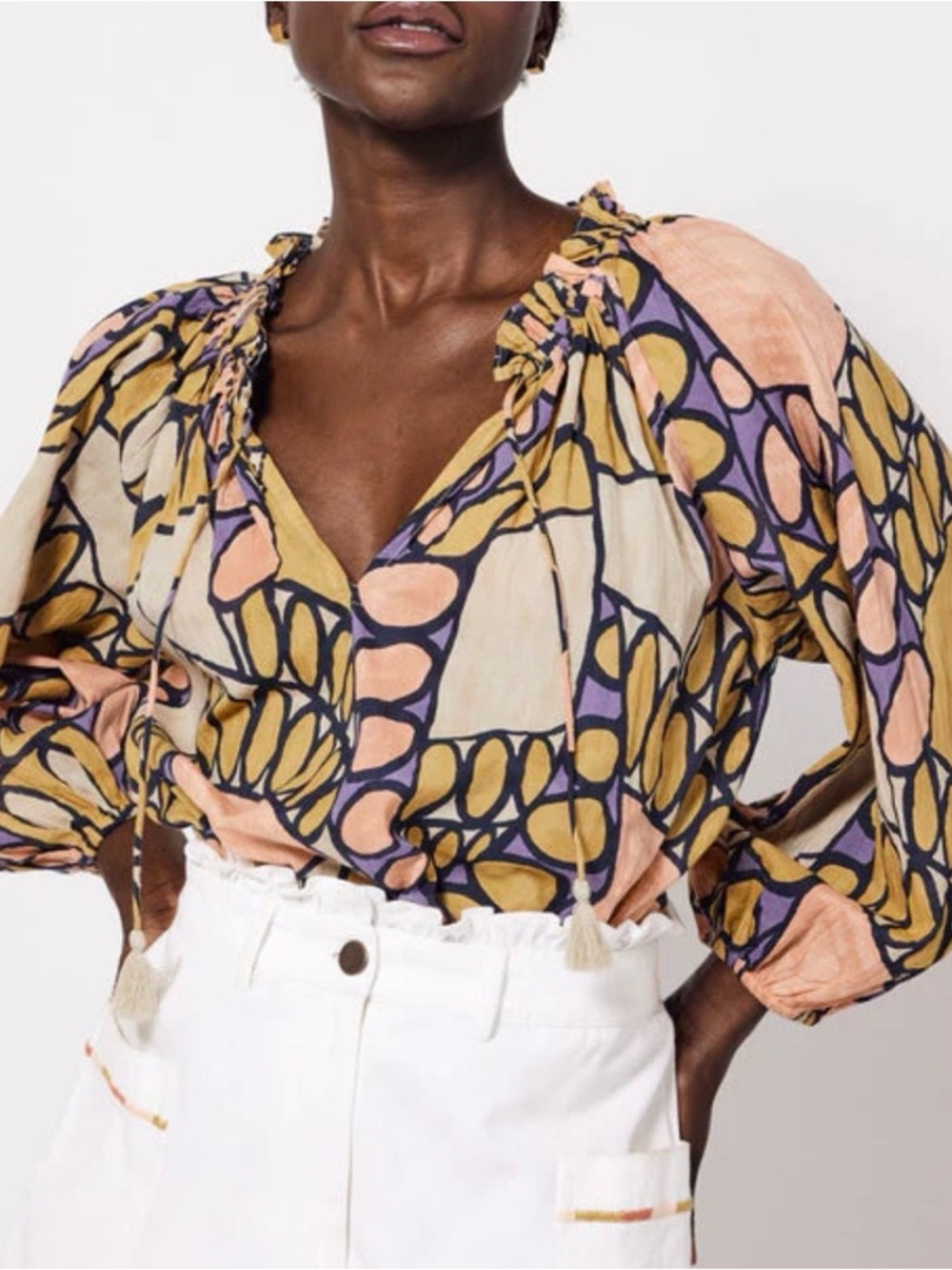 NWT Cleobella Women's Erica
Blouse - Saint Bernard.